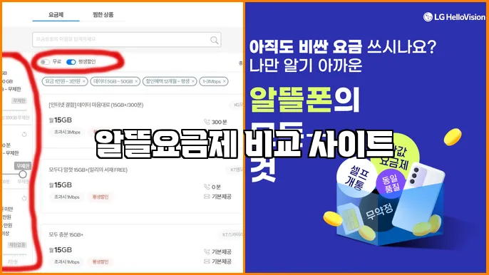 알뜰요금제 비교 사이트
